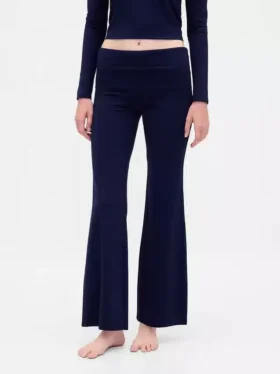 Moderne pyjama-legging met omgeslagen tailleband