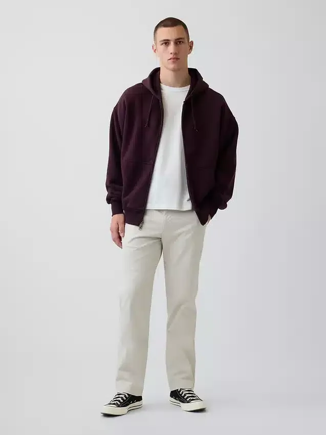 Moderne rechte kaki broek