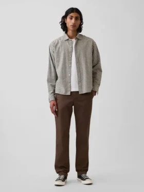Moderne rechte kaki broek