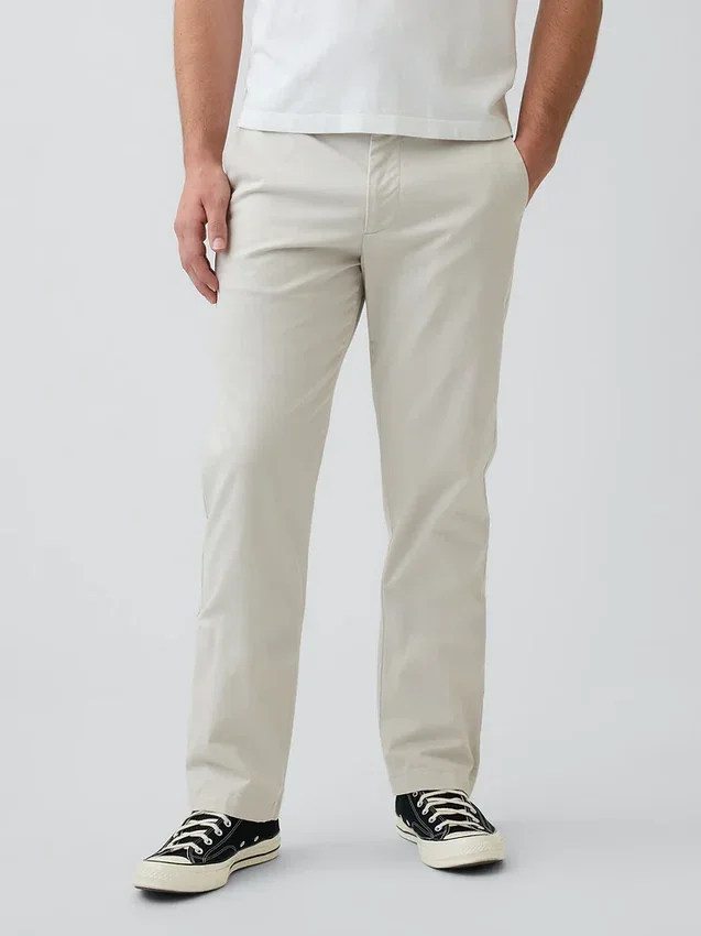 Moderne rechte kaki broek