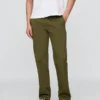 Moderne rechte kaki broek