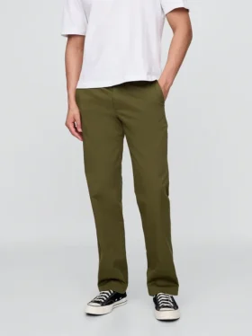 Moderne rechte kaki broek
