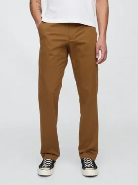 Moderne rechte kaki broek