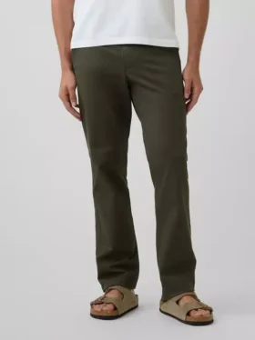 Moderne rechte kaki broek
