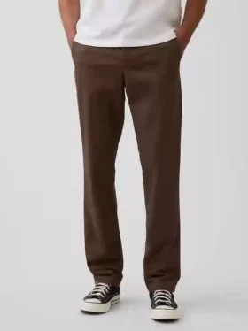 Moderne rechte kaki broek