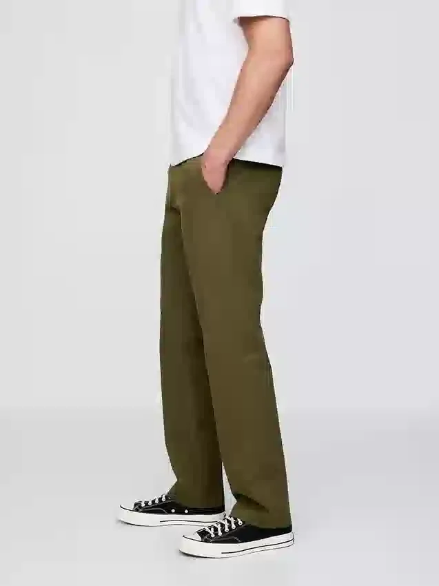 Moderne rechte kaki broek