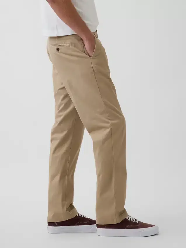 Moderne rechte kaki broek