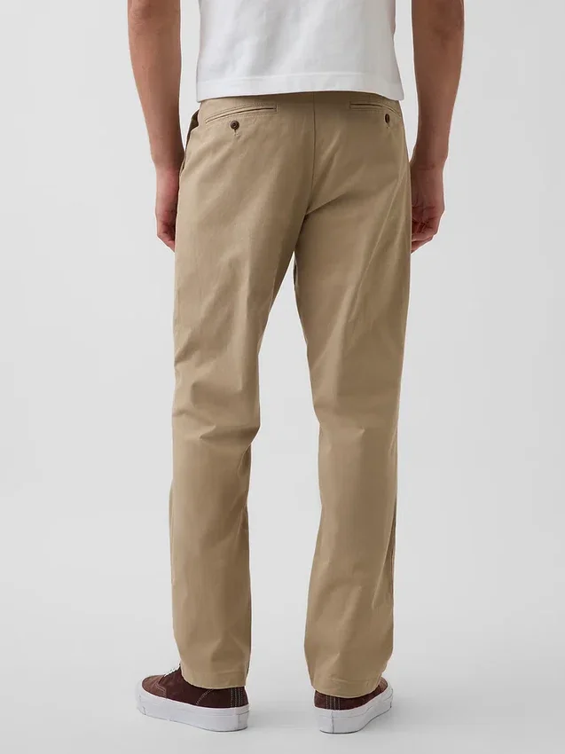 Moderne rechte kaki broek