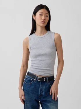 Moderne tanktop met ronde hals