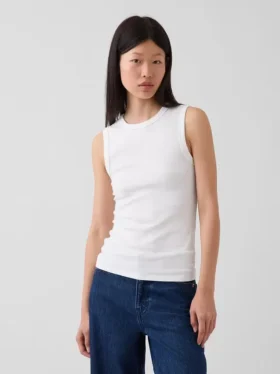 Moderne tanktop met ronde hals
