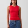 Moderne tanktop met ronde hals