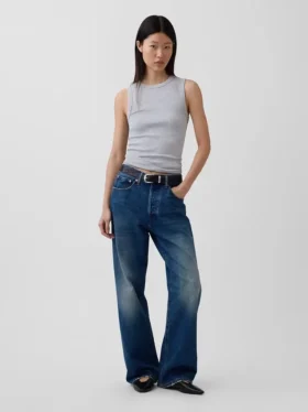 Moderne tanktop met ronde hals