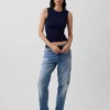 Moderne tanktop met ronde hals