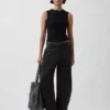 Moderne tanktop met ronde hals
