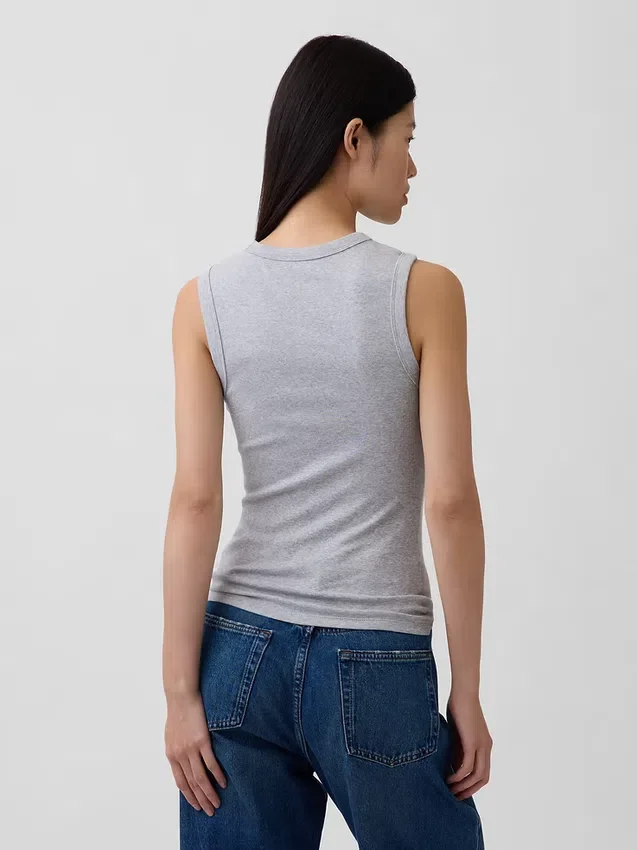 Moderne tanktop met ronde hals