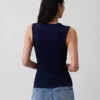 Moderne tanktop met ronde hals