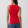 Moderne tanktop met ronde hals