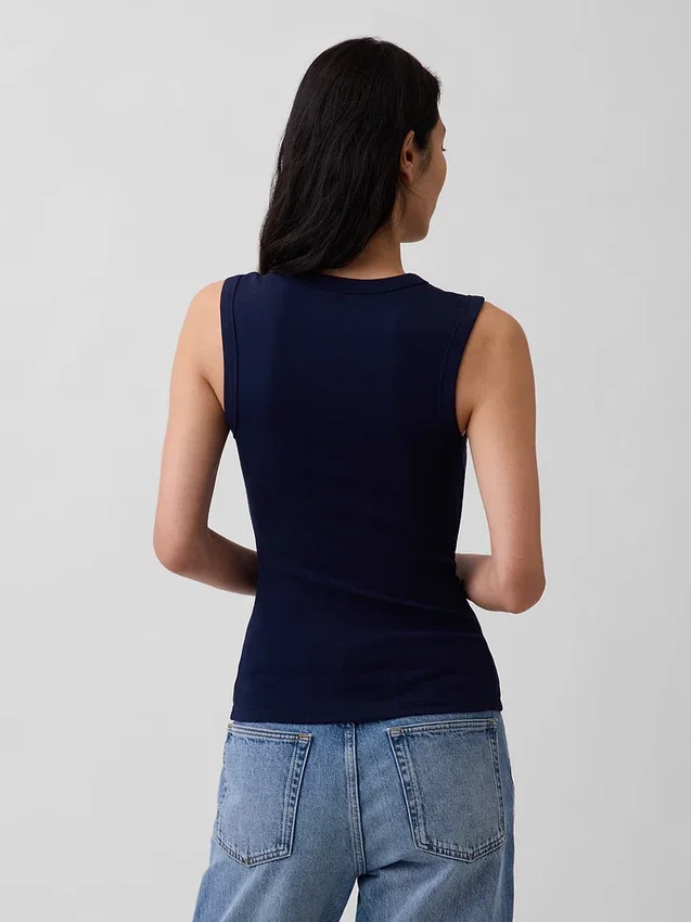 Moderne tanktop met ronde hals