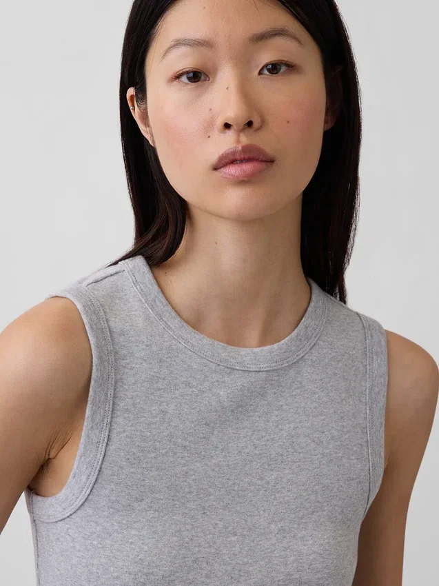 Moderne tanktop met ronde hals