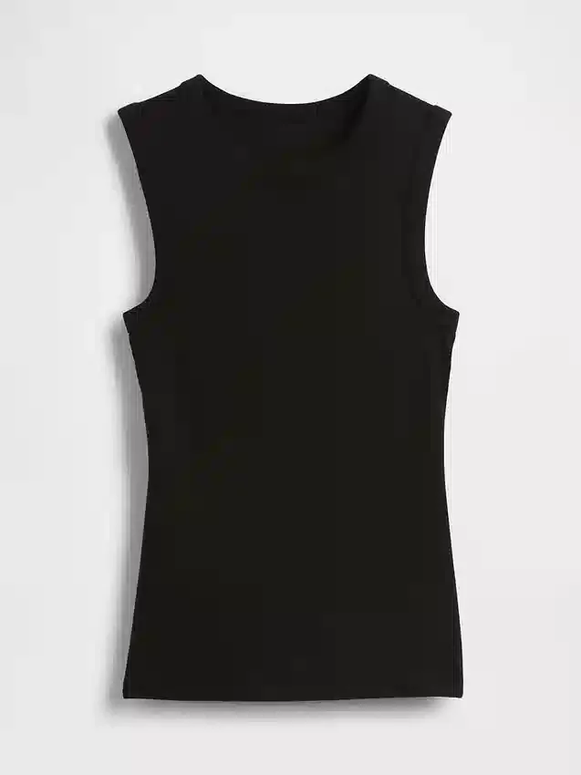 Moderne tanktop met ronde hals