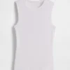 Moderne tanktop met ronde hals