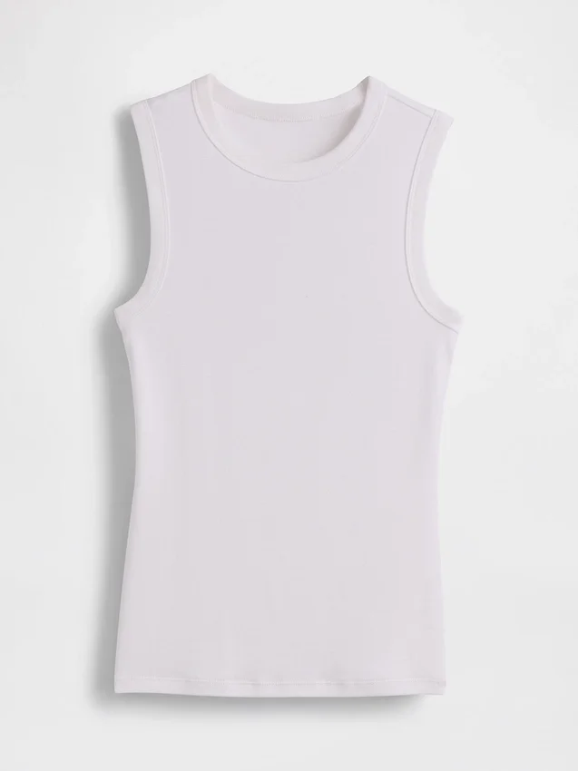 Moderne tanktop met ronde hals