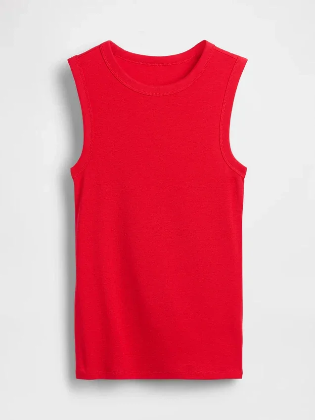 Moderne tanktop met ronde hals