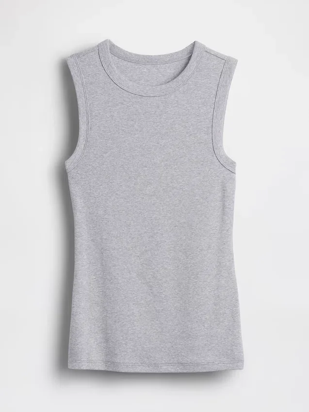 Moderne tanktop met ronde hals