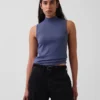 Moderne tanktop met staande kraag