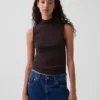 Moderne tanktop met staande kraag
