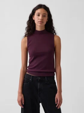 Moderne tanktop met staande kraag
