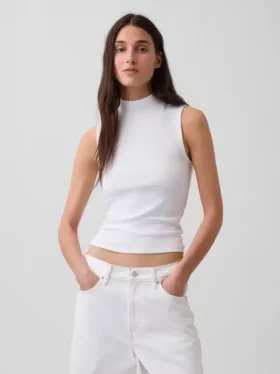 Moderne tanktop met staande kraag