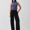 Moderne tanktop met staande kraag