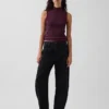 Moderne tanktop met staande kraag