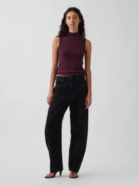 Moderne tanktop met staande kraag