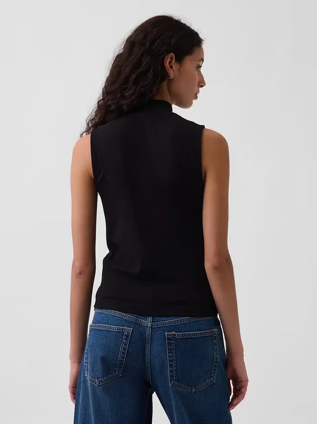 Moderne tanktop met staande kraag