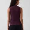 Moderne tanktop met staande kraag
