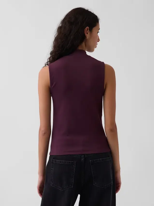 Moderne tanktop met staande kraag