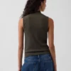Moderne tanktop met staande kraag