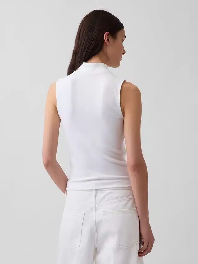 Moderne tanktop met staande kraag