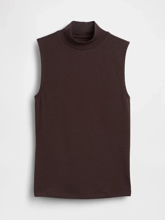 Moderne tanktop met staande kraag