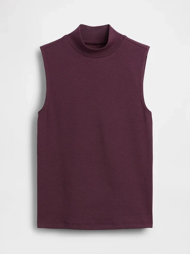 Moderne tanktop met staande kraag