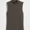 Moderne tanktop met staande kraag