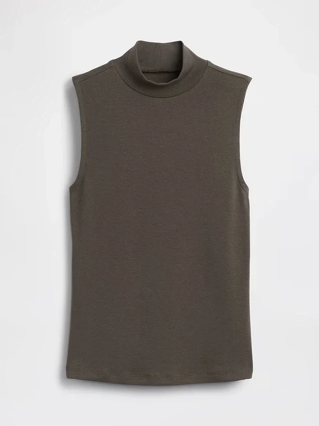 Moderne tanktop met staande kraag