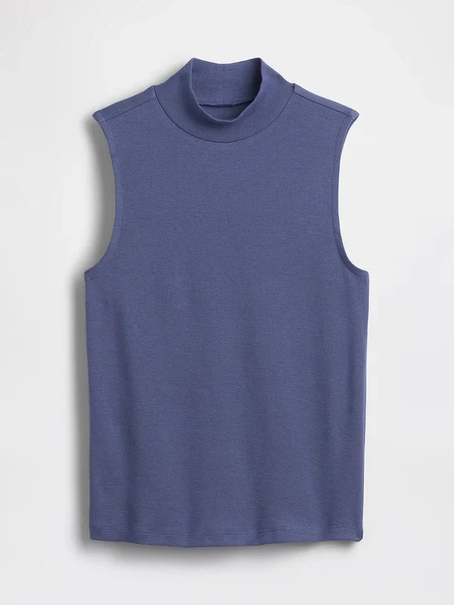 Moderne tanktop met staande kraag