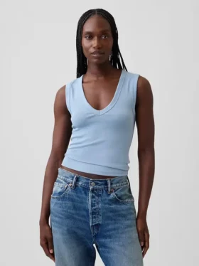Moderne tanktop met V-hals