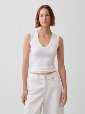 Moderne tanktop met V-hals