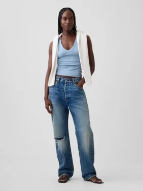 Moderne tanktop met V-hals