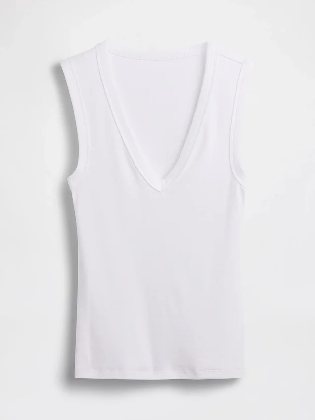 Moderne tanktop met V-hals