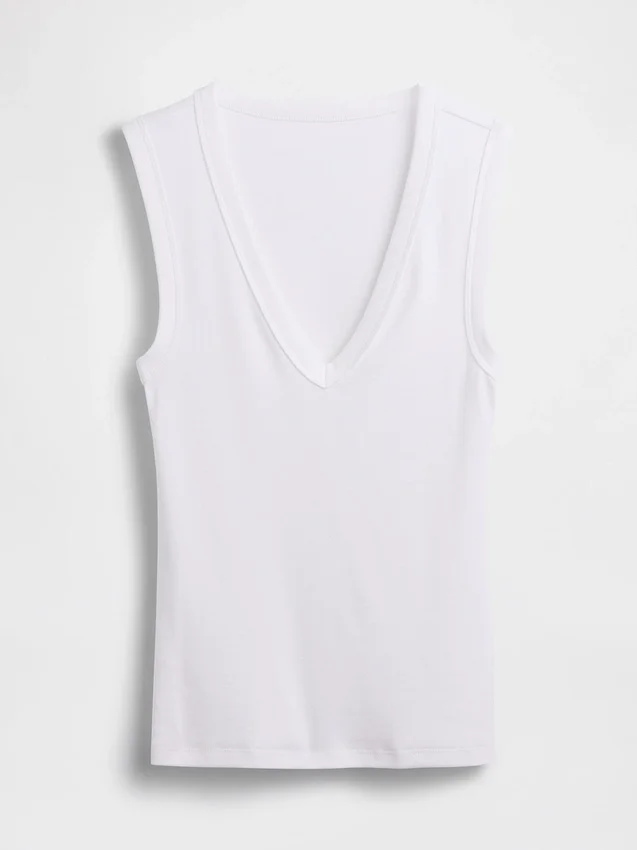 Moderne tanktop met V-hals